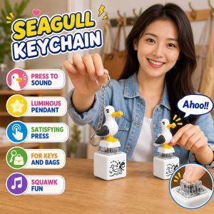 Electronic Sound Keychain Light Up Pendant Bird Voice Keyboard Stress Relief Gift Bag Charm