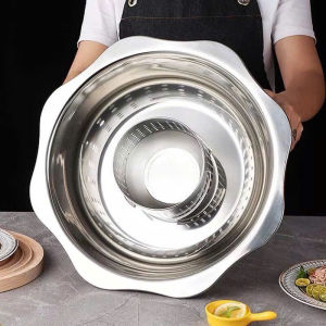 Nồi Lẩu Xoay Nâng 2 Tầng Nồi Lẩu Đa Năng Hàn Quốc Inox Cao Cấp Dùng Được Cả Bếp Ga Bếp Từ Bếp Hồng Ngoại