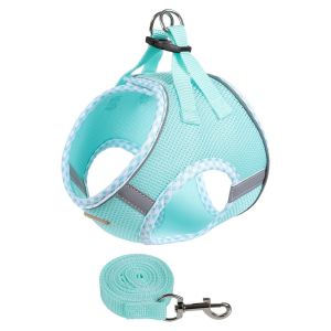 OUTOPEN Reflective Dog Harness Leash Breathable Adjustable Puppy Cat Harness Dog Walking Supplies Anti Escape Pet Harness for Small Medium Dogs