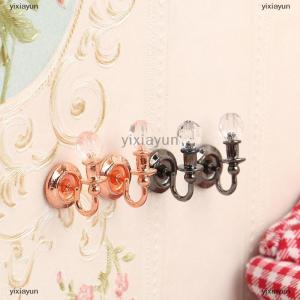 [COD] yixiayun 1Pair 1:12 Dollhouse Miniature Wall Light Lamp Home Furniture Model Decor Toy Doll House Accessories