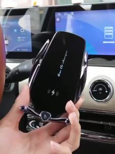 ที่ชาร์จไร้สายอัตโนมัติ 15W ที่วางศัพท์แบบเซ็นเซอร์อัจฉริยะ ที่วางศัพท์ในรถยนต์แบบสัมผัส