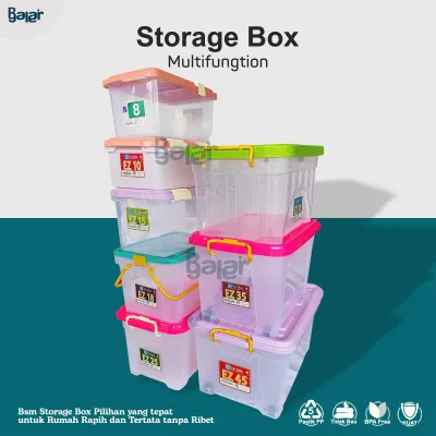 [Packing Dus] Kontainer Box Murah Plastik 45 35 30 25 18 15 10 8 Liter Container Penyimpanan Serbaguna bpa free