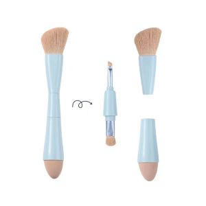 Beauty Makeup Brush 4-in-1 Portable Telescopic Multi-function Diagonal Makeup Brush Professional Makeup Tools