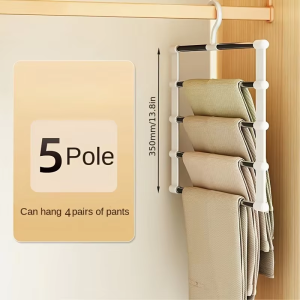 (Ready Stock)7 Layers Hanger Towel Pants Clothes Scarf Tie Towel Holder Wardrobe Closet Penyangkut Tudung Hanger Bathroom Organizer Hook Hanging adhesive wall hanger clip Rak gantung Penyangkut Tudung Hanger
