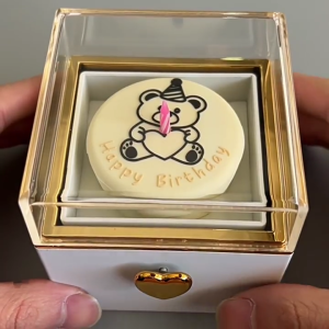 Elegant Reversible Ring Holder Box Rotating Box for Birthdays and Anniversary Celebration Wedding Ring Case