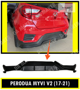【Ready Stock】PERODUA MYVI GEN3 V2 REAR DIFFUSER (PUR) WITH GEAR UP SKIRT AND PLATE BOARD 2017 2018 2019 2020 2021