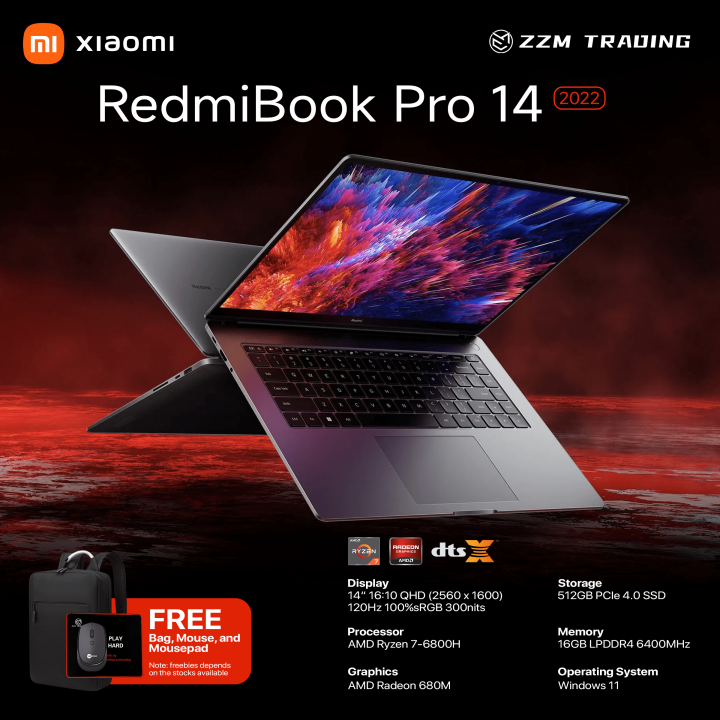 Xiaomi RedmiBook Pro 14 2022 AMD R5/R7 Radeon 14" QHD (2560 x 1600 ...