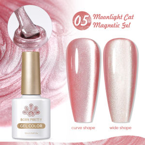 BORN PRETTY 10ml Moonlight Cat Eye Gel Polish White Silver Nails Soak Off UV LED UV Gel Nail Art Polish Varnis Semi Permanent