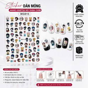 Sticker Dán Móng Anime Họa Tiết Nhân Vật Hoạt Hình Dễ Dán Trang Trí Móng Tay WG910 - WG915