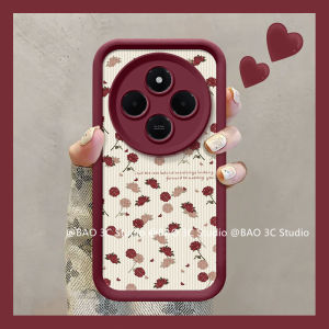 New Casing VIVO IQOO Z10 IQOOZ10 VIVOIQOOZ10 5G Hot Cute Creative Fresh Retro Fashion Rose Flower Lambskin Lens Protection Phone Case with Lanyard 2025