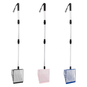 Chicken Cage Waste Shovel Accessory 22.4 to 42Inch Extendable Long Handle for Poop and Debris Sifting Scooper