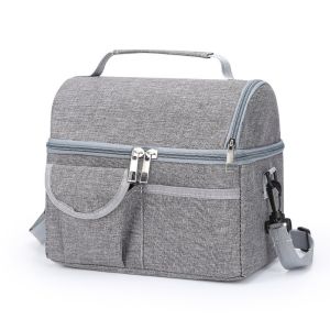 YERZ lunch bag for kids lunchbag for adult Thickened Lunch Bag Waterproof Thermal Mommy Bag Portable Large Capacity Insulated Food Storage Outdoor Camping