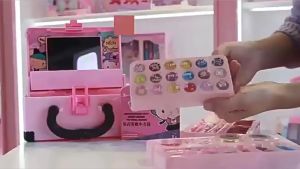 Children Makeup Toy Girl Toys Cosmetics Playing Box Kids Makeup Princess Make up Box Play Set Lipstick Eye Shadow Safety Nontoxic