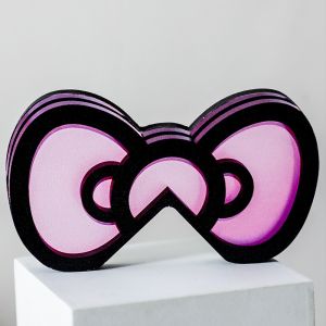 NEXASHOP Pink Computer Monitor Decor 3D Cute PC Decorations Women 3D Wood Decor Office Decoration