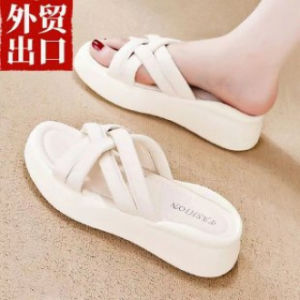 [Free Shipping] Trendy Platform Sandals New Summer Styles For Women Featuring A Crisscross Design Thick Soles And A Casual Beach Sandal Look