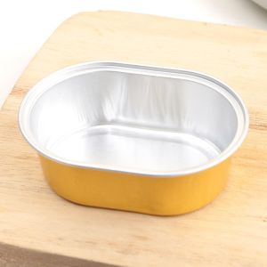 DECORATE X 20Pcs Aluminum Foil Baking Cups Oval Gold Baking Muffin Box Puddings Containers Party Tray Cupcake Cups Party Supply