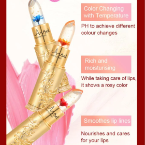 Crystal Jelly Flower Lipstick Color Changing with Temperature Moisturizing Long Lasting Flower Crystal Jelly Lipstick