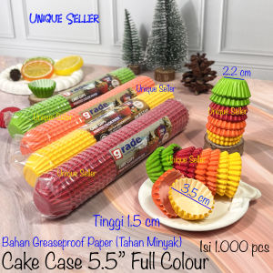 [isi1000] Alas Kertas Nastar Coklat Kue Kering 5.5” Full Colour GRADE Diameter Alas 2.2 cm / Paper Cup Cake Case 5.5” Full Color / Paper Cup Case Kue 5.5 / Cake Case Glassine Warna Color Colour 55 / Cupcake Case Glassine Colour 55 mm