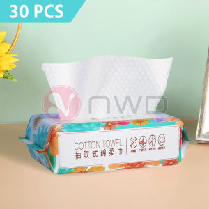 《 𝗙𝗟𝗨𝗙𝗙𝗬 𝗦𝗛𝗘𝗘𝗧 》 Disposable Cotton Facial Tissue Face Cleansing Towel Tisu Pembersih Muka 洁面巾 NWD