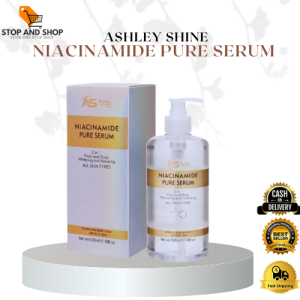 Ashley Shine Pure niacinamide 5% Niacinamide whitening Niacinamide Pure Serum Nano-level fast absorption Improve dull skin tone Freckle removal Moisturizing and hydrating Whitening joints elbows and knees 520ml