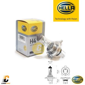 HELLA Bohlam Lampu Halogen Mobil H4 P43T 24V 75/70W