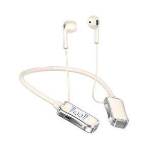 หูฟังแบบคล้องคอ ไฮไฟ หูฟังไร้สายบลูทูธ 60ชม. เวลาเล่นคาราโอเกะในหูจอภาพ เอกสาร ตัดเสียงรบกวนชุดหูฟังแฮนด์ฟรี