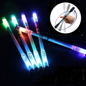 Creative Rotating LED Flash Gel Pen/ with Light/ Students Kids Fashion 0.5mm Spinning Pen/ Simple Anti-slip Comfortable Spinning Pen