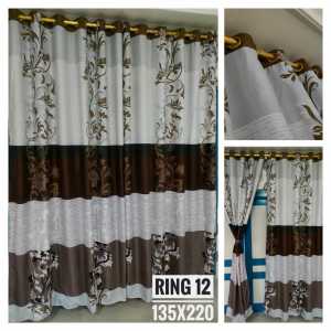 Gorden Pintu Dan Jendela Model Smokring 12 Lubang Motif Minimalis Batik Terlaris