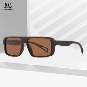 LouisWill Men’s Retro Sunglasses Polarized Sunglasses Fashion Square Sunglasses Driving Sunglasses UV400 Elastic Paint Design Clean Vision Sunglasses Cycling Riding Running Glasses