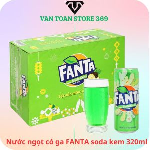 Nước ngọt có ga FANTA soda kem lon 320ml