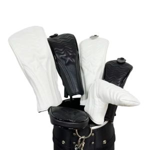 MUQZI golf club cover golf driver head cover golf head covers PU Leather Golf Wood Cover Waterproof Mallet Putter Golf Club Protector Golf Accessories Dustfroof Golf Headcover Driver Fairway