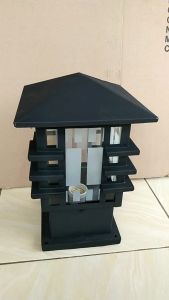 Desain Lampu Pilar Motif Siku & Pagar: Penerangan Outdoor yang Unik