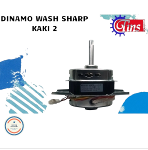 DINAMO WASH MESIN CUCI SHARP AS12 120WATT KAKI 2 (BEARING) GULUNGAN TEMBAGA NO 37 MEREK TINS