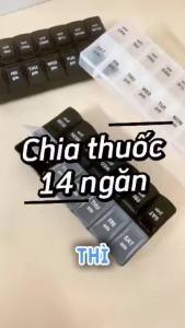 Hộp Đựng Thuốc Chia 14 Ngăn Có Nắp Chống Ẩm 7 Ngày Trong Tuần Tiện Dụng Mang Đi Du Lịch