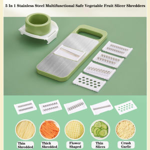 DiyHomeIpoh Stainless Steel for Kitchen Vegetable Slicer Adjustable Thickness for Onion Tomato Fruits Cheese Slicer Food Slicer Julienne Slicer Potato Slicer Waffle Slicer
