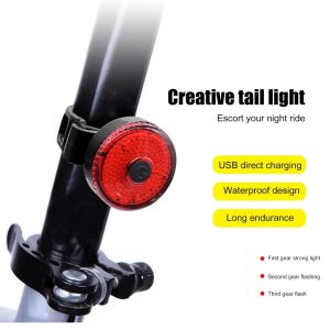 Đèn xe đạp - Đèn led 3 bóng gắn đuôi xe đạpdùng pin sạc chống thấm nước nhỏ gọn thời trang