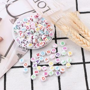 YUANTA ลูกปัดอะคริลิค ลูกปัดตกแต่ง ภาษาอังกฤษ ทำพวงกุญแจ งาน DIY Bracelet