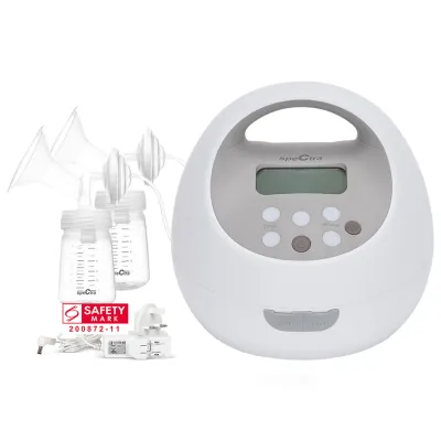 Spectra S1 Pro Double Electric Breast Pump Bundle - 2 Years Warranty (3 Pin Safety Mark Adapter)
