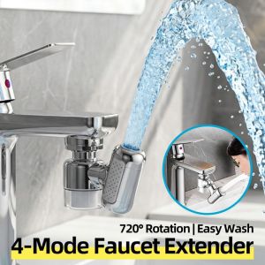 1080 Swivel Basin Tap Extender Universal Brass Water Filter Aerator 4 Modes Splashproof Sink Attachment Fits HDB BTO