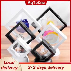 [COD] AqToCna Ship within 24 hours Square 3D Floating Jewelry Coin Display Frame Holder Box Case w  Stand