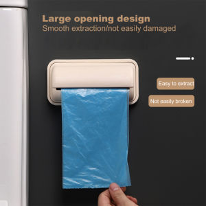 Home Storage Wall Mounted Trash Bags Storage Box Plastic Garbage Bag Container Dispenser for Kitchen Bathroom