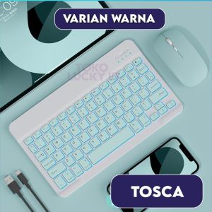 Keyboard Mouse Wireless Komputer Laptop Set Mini Nirkabel Macaron Lightweight Silent Click