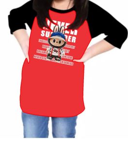kaos anak-anak Sablon Never Labubu  \ Kaos Raglan 3\4 Anak/kaos anak perempuan/kaos kekinian/kaos raglan anak-anak