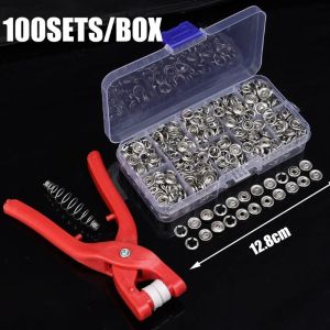 Snaps Buttons Pliers Set DIY Five-claw Buckle Eyelet Punch Snap Fasteners Kit Press Studs for Installing Clothes Bags Buttons