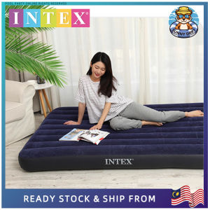 INTEX 64759 Dura-Beam ® Standard down mattress quick inflation and deflation 2-in-1 valve(152CM*203CM*25CM)