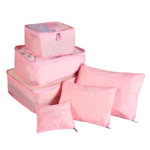 LateHome 6 Buah / Set Tas Organizer Penyimpanan Pakaian Kemasan Perjalanan