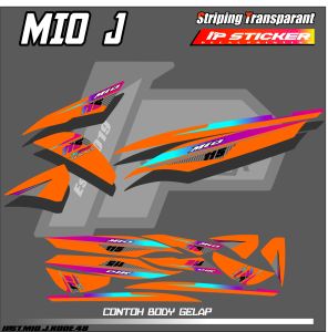 MIO J(COD)  STIKER STRIPING MOTOR YAMAHA MIO J - STIKER LIST STIKER MOTOR DESAIN RACING HOLOGRAM DAN TRANSPARAN BISA COD IP. PROJECT.KODE- 48