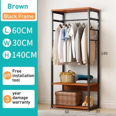 XUXU Cloth Cabinet Wardrobe Almari Rak Baju Multipurpose Wardrobe Bedroom Cloth Storage Cabinet Penyangkut Rak Pakaian Modern Style Open Wardrobe 衣帽架