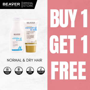 Beaver Beauty Naturals Premium Coconut & Quinoa Shampoo & Conditioner Travel Set for Normal/Dry Hair - Buy 1 Get 1 Free