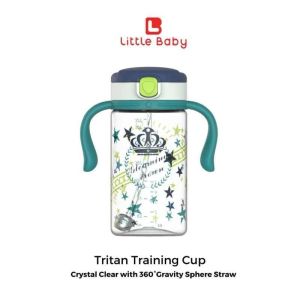 Little Baby Training Cup Tritan 320ml with 360 Gravity Straw TTC0809 | Botol Minum Tritan anak 320ml